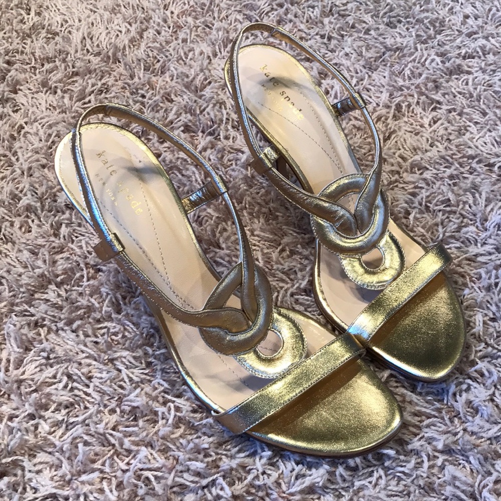 Kate Spade New York Gold Heels - 8.5
